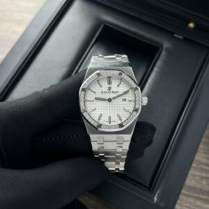 Đồng Hồ Audemars Piguet Royal Oak Replica 11 Nữ Mặt Trắng 34mm (2)