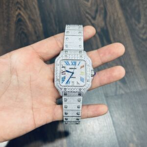 Đồng Hồ Cartier Santos Đính Full Đá Replica 11 39 (1)