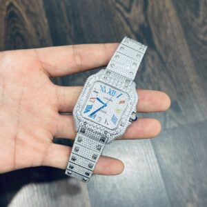 Đồng Hồ Cartier Santos Đính Full Đá Replica 11 39 (1)