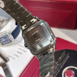Đồng Hồ Cartier Santos Đính Kim Cương Moissanite BVF 39 (1)