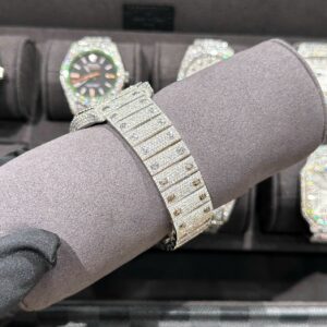 Đồng Hồ Cartier Santos Độ Full Kim Cương Thiên Nhiên Blue Dial 39 (8)