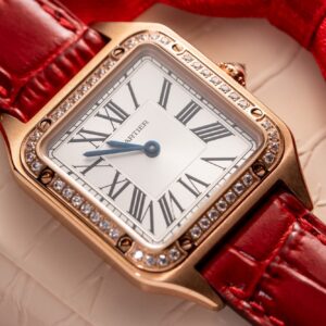 Đồng Hồ Cartier Santos Dumont WJSA0017 Replica 11 Màu Đỏ 38x27 (1)