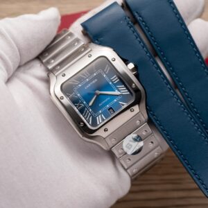 Đồng Hồ Cartier Santos de Cartier WSSA0013 Rep 11 Blue Dial BV 39 (9)