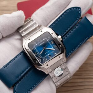 Đồng Hồ Cartier Santos de Cartier WSSA0013 Rep 11 Blue Dial BV 39 (9)