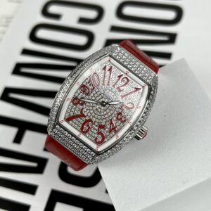 Đồng Hồ Franck Muller V32 Đính Full Đá Màu Đỏ Rep 11 ABF 36mm (2)