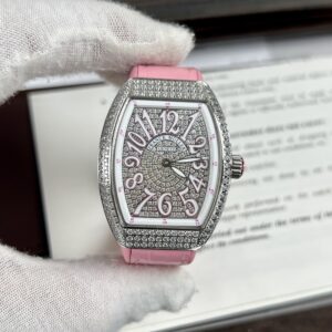 Đồng Hồ Franck Muller V32 Đính Full Đá Màu Hồng Rep 11 ABF 36mm (2)