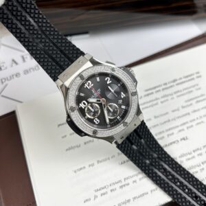 Đồng Hồ Hublot Big Bang Chronograph Đính Đá Replica Cao Cấp (7)