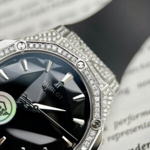 Đồng Hồ Hublot Orlinski Đính Full Kim Cương Moissanite APS Màu Đen 40mm (2)