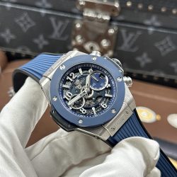 Đồng Hồ Hublot Replica 11 Big Bang Unico Titanium Màu Xanh Dương 44mm (9)