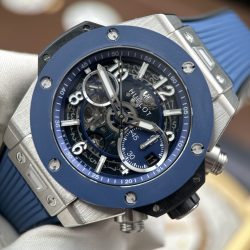 Đồng Hồ Hublot Replica 11 Big Bang Unico Titanium Màu Xanh Dương 44mm (9)