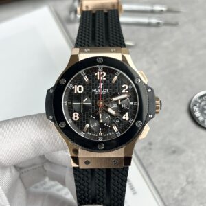 Đồng Hồ Nam Hublot Big Bang King Gold Viền Đen Fake 11 44mm (6)