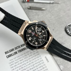 Đồng Hồ Nam Hublot Big Bang King Gold Viền Đen Fake 11 44mm (6)