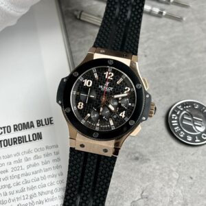 Đồng Hồ Nam Hublot Big Bang King Gold Viền Đen Fake 11 44mm (6)