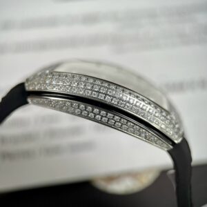 Đồng Hồ Nữ Franck Muller V32 Đính Full Đá Màu Đen 36mm (1)