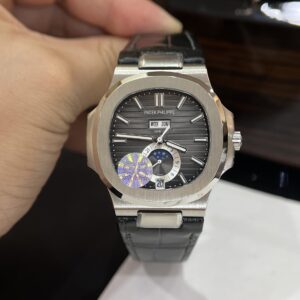 Đồng Hồ Patek Philippe 5726G Dây Da Màu Đen GRF 40 (3)
