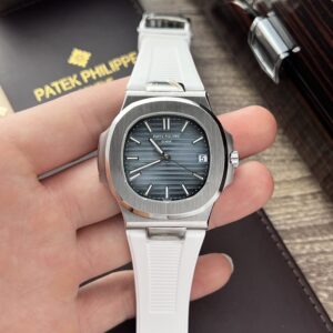 Đồng Hồ Patek Philippe Nautilus 5711 Dây Cao Su Trắng 3K Factory 40mm (1)