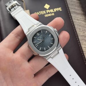 Đồng Hồ Patek Philippe Nautilus 5711 Dây Cao Su Trắng 3K Factory 40mm (1)