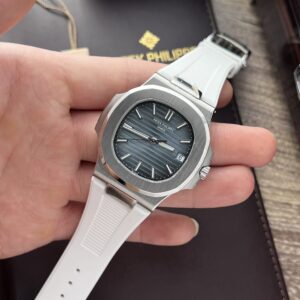 Đồng Hồ Patek Philippe Nautilus 5711 Dây Cao Su Trắng 3K Factory 40mm (1)
