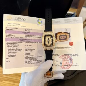 Đồng Hồ Richard Mille RM007 Bọc Vàng Đính Kim Cương Moissanite 36mm (1)