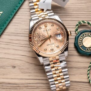 Đồng Hồ Rolex DateJust Bọc Vàng 18K Mặt Vi Tính GM Factory 36mm (6)