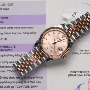 Đồng Hồ Rolex DateJust Bọc Vàng Hồng Rep 11 Mặt Cá Hồi GMF 31mm (2)