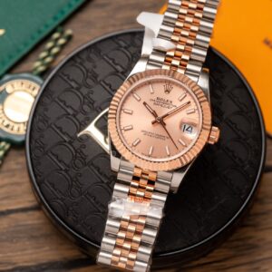 Đồng Hồ Rolex DateJust Bọc Vàng Hồng Rep 11 Mặt Cá Hồi GMF 31mm (2)