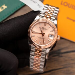 Đồng Hồ Rolex DateJust Bọc Vàng Hồng Rep 11 Mặt Cá Hồi GMF 31mm (2)