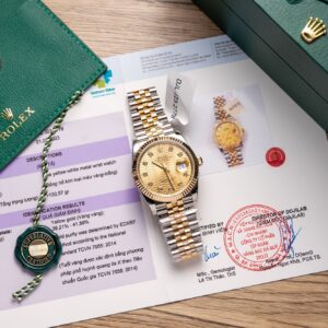 Đồng Hồ Rolex DateJust Bọc Vàng Thật Mặt Nếp Gấp GMF 36mm (1)