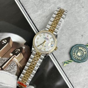Đồng Hồ Rolex DateJust Mặt Số Xà Cừ DemiGold Fake 11 31mm (1)