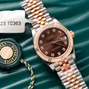 Đồng Hồ Rolex DateJust Nữ Bọc Vàng Mặt Chocolate Rep 11 31mm (2)