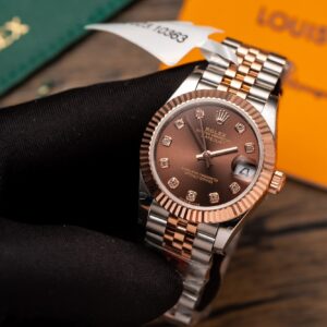 Đồng Hồ Rolex DateJust Nữ Bọc Vàng Mặt Chocolate Rep 11 31mm (2)