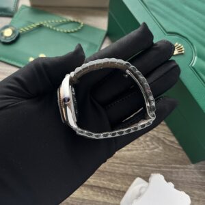 Đồng Hồ Rolex DateJust Nữ Mặt Xám Chải Tia Replica 11 31mm (5)