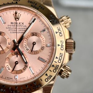 Đồng Hồ Rolex Daytona 116505 Mặt Hồng Cọc Số Đính Đá Rep 11 BT Factory 40mm (1)