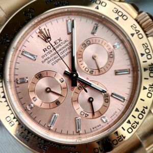 Đồng Hồ Rolex Daytona 116505 Mặt Hồng Cọc Số Đính Đá Rep 11 BT Factory 40mm (1)