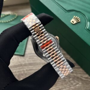 Đồng Hồ Rolex Nữ Datejust Replica 11 Đính Đá Mặt Xám 31mm (1)