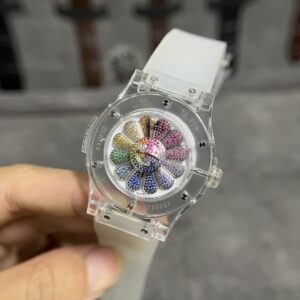 Đồng Hồ Takashi Murakami Sapphire Mặt Xoay Hoa Hướng Dương 45mm (3)
