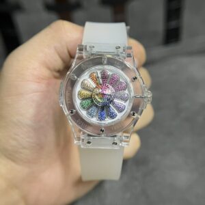 Đồng Hồ Takashi Murakami Sapphire Mặt Xoay Hoa Hướng Dương 45mm (3)