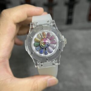Đồng Hồ Takashi Murakami Sapphire Mặt Xoay Hoa Hướng Dương 45mm (3)