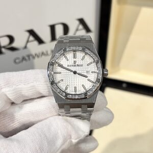 Đồng Hồ Audemars Piguet Nữ Mặt Trắng Máy Pin 33mm (4)