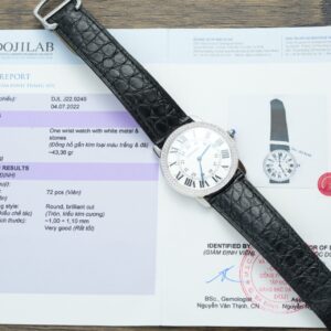 Đồng Hồ Cartier Ronde Độ Kim Cương Thiên Nhiên Nữ 36mm (1)