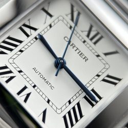 Đồng Hồ Cartier Santos WSSA0029 Replica 11 Nữ Mặt Trắng Máy Thụy Sỹ Nhà Máy BV 35mm (2)