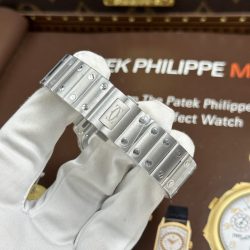 Đồng Hồ Cartier Santos WSSA0029 Replica 11 Nữ Mặt Trắng Máy Thụy Sỹ Nhà Máy BV 35mm (2)