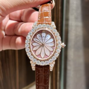 Đồng Hồ Chopard Bọc Vàng Hồng Đính Kim Cương Moissanite 36mm (5)