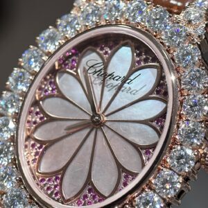 Đồng Hồ Chopard Bọc Vàng Hồng Đính Kim Cương Moissanite 36mm (5)