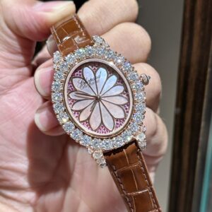 Đồng Hồ Chopard Bọc Vàng Hồng Đính Kim Cương Moissanite 36mm (5)