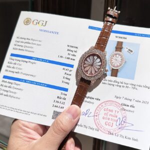 Đồng Hồ Chopard Bọc Vàng Hồng Đính Kim Cương Moissanite 36mm (5)