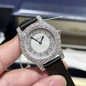 Đồng Hồ Chopard Đính Kim Cương Moissanite Màu Đen 36mm (7)