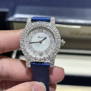 Đồng Hồ Chopard Độ Kim Cương Moissanite Màu Xanh 36mm (6)