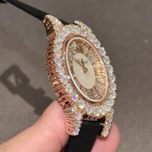 Đồng Hồ Chopard Nữ Bọc Vàng Độ Kim Cương Moissanite 34mm (3)
