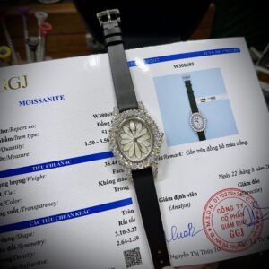 Đồng Hồ Chopard Nữ Đính Full Kim Cương Moissanite 36mm (2)